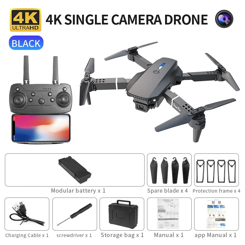 Drone Cinematic - Le Drone pliant intelligent E88 prend